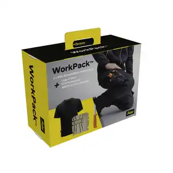 Hagebau SNICKERS Arbeitshose AllroundWork, WorkPack inkl. 2 Stretch-Arbeitshosen schwarz, Kniepolster, T-Shirt, Handwerkermesser Angebot