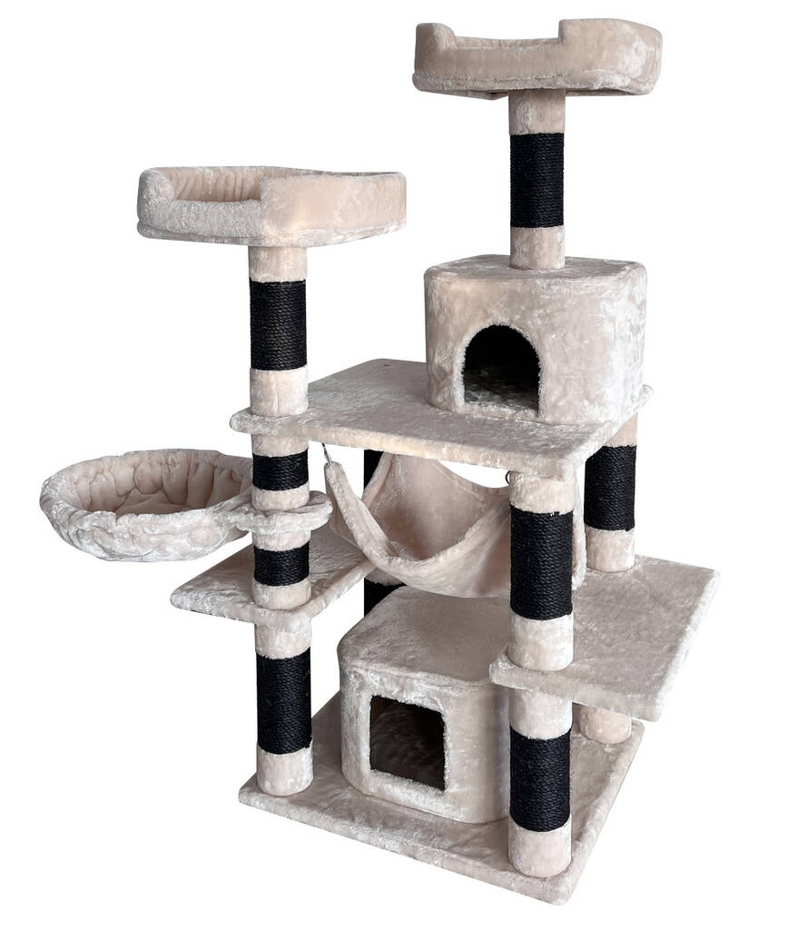 Dehner Lieblinge Kratzbaum Fenja, beige/schwarz, ca. B70/H160/T60 cm  Angebot bei Dehner