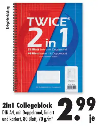 Mäc Geiz 2in1 Collegeblock Angebot