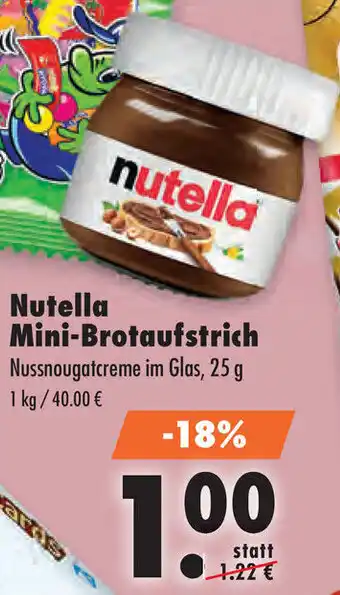 Mäc Geiz Nutella Mini-Brotaufstrich 25 g Angebot