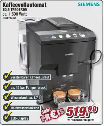 Poco SIEMENS Kaffeevollautomat EQ.5 TP501R09 Angebot