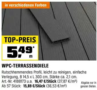 OBI WPC-TERRASSENDIELE Angebot