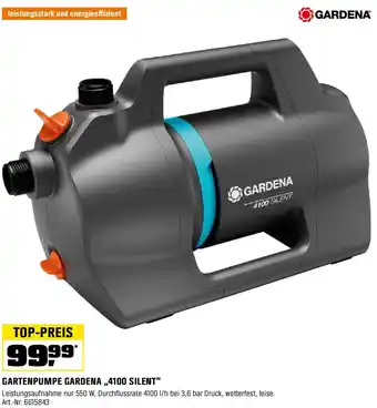 OBI GARDENA GARTENPUMPE „4100 SILENT" Angebot
