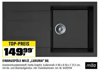 OBI MILÓ EINBAUSPÜLE „LUXURIA" 86 Angebot