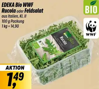 Simmel EDEKA Bio WWF Rucola oder Feldsalat 100 g Packung Angebot