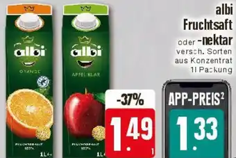 Edeka albi Fruchtsaft oder nektar 1 L Packung Angebot