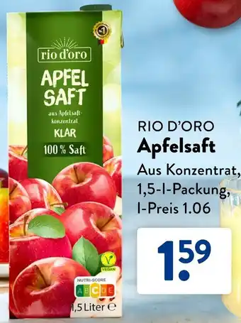 Aldi Süd RIO D'ORO Apfelsaft 1,5 L Packung Angebot