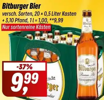 Simmel Bitburger Bier 20 x 0,5 Liter Kasten Angebot