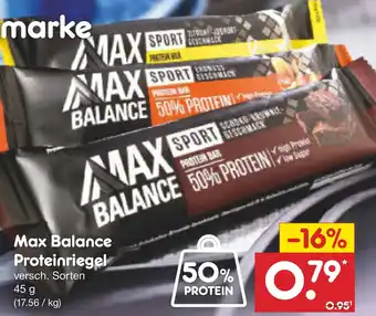 Netto City Max Balance Proteinriegel 45g Angebot