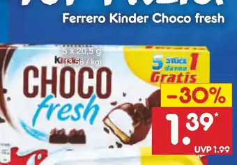 Netto City Ferrero Kinder Choco fresh 5*21g Angebot