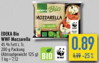 diska EDEKA Bio WWF Mozzarella 200 g Packung Angebot