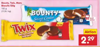 Netto City Bounty, Twix, Mars Biscuits 132g Angebot