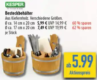 diska KESPER Besteckbehälter Angebot