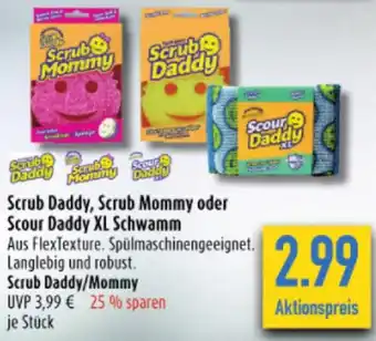 diska Scrub Daddy, Scrub Mommy oder Scour Daddy XL Schwamm Angebot