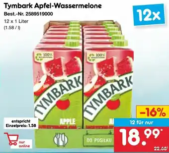 Netto Marken-Discount Tymbark Apfel-Wassermelone 12 x 1 Liter Angebot