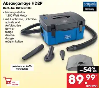 Netto Marken-Discount scheppach Absauganlage HD2P Angebot