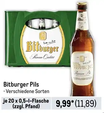 METRO Bitburger Pils 20 x 0,5-l-Flasche Angebot