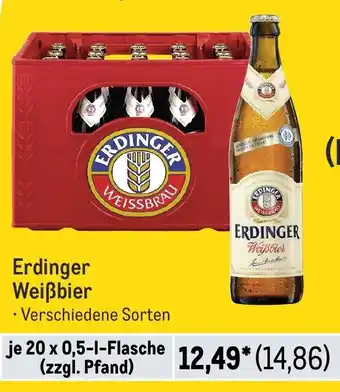 METRO Erdinger Weißbier 20 x 0,5-l-Flasche Angebot