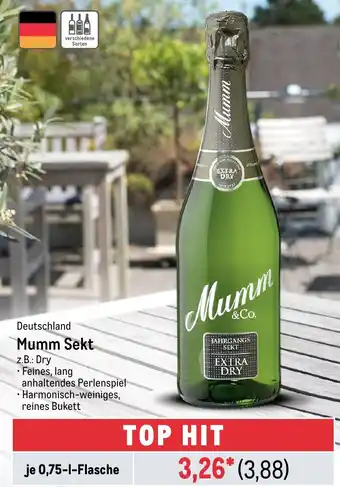 METRO Deutschland Mumm Sekt 0,75-l-Flasche Angebot