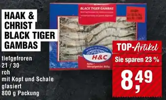 Handelshof HAAK & CHRIST BLACK TIGER GAMBAS 800 g Packung Angebot