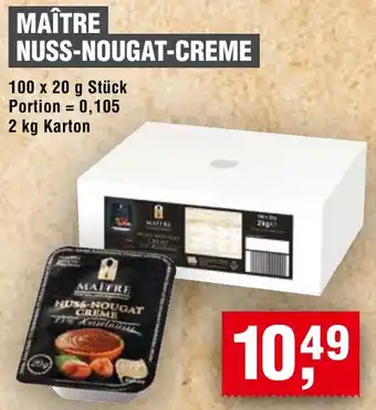 Handelshof MAÎTRE NUSS-NOUGAT-CREME 2 kg Karton Angebot