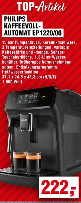 Handelshof PHILIPS KAFFEEVOLLAUTOMAT EP1220/00 Angebot