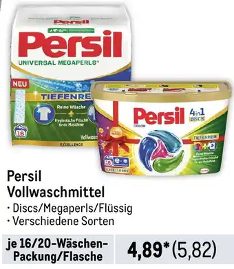 METRO Persil Vollwaschmittel 16/20-Wäschen Angebot