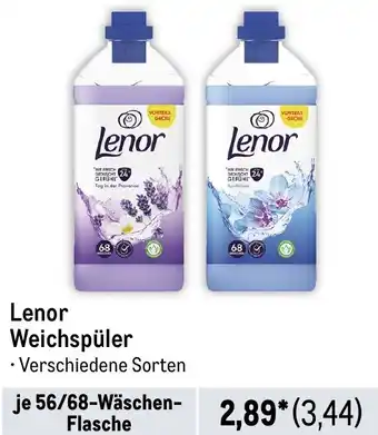 METRO Lenor Weichspüler 56/68-Wäschen Flasche Angebot