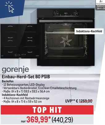 METRO gorenje Einbau-Herd-Set BO PSIB Angebot