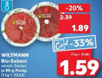 Kaufland WILTMANN Bio-Salami 80 g Packg. Angebot