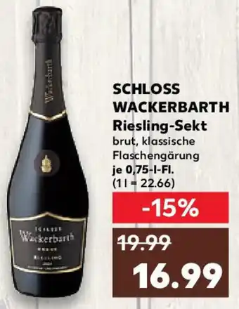 Kaufland SCHLOSS WACKERBARTH Riesling-Sekt 0,75 L-Fl. Angebot