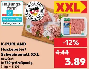 Kaufland K-PURLAND Hackepeter/ Schweinemett XXL 750 g Großpackg. Angebot