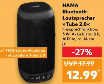 Kaufland HAMA Bluetooth Lautsprecher Tube 2.0 Angebot