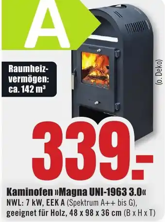 B1 Discount Baumarkt Kaminofen Magna UNI-1963 3.0 Angebot