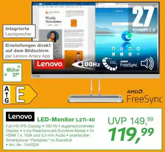 EP Lenovo LED-Monitor L27i-40 Angebot