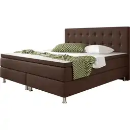 Netto Marken-Discount Inter Handels Boxspringbett Köln 180 x 200 cm, vers. Farben -braun Angebot