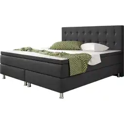 Netto Marken-Discount Inter Handels Boxspringbett Köln 180 x 200 cm, vers. Farben - anthrazit Angebot