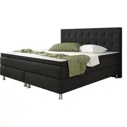 Netto Marken-Discount Inter Handels Boxspringbett Köln 180 x 200 cm,vers. Farben- schwarz Angebot
