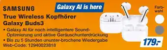 expert Techno Land SAMSUNG True Wireless Kopfhörer Galaxy Buds3 Angebot