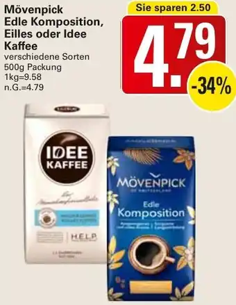 WEZ Mövenpick Edle Komposition, Eilles oder Idee Kaffee 500 g Packung Angebot