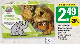 WEZ Ottifanten Bio Gemüse Frikadellen 4x75g Packung Angebot