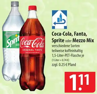 Famila Nord Ost Coca-Cola, Fanta, Sprite oder Mezzo Mix 1,5 Liter Angebot