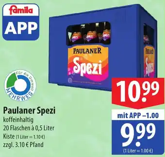 Famila Nord Ost Paulaner Spezi 20x0,5 Liter Angebot