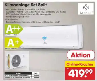 Netto City KESSER Klimaanlage Set Split Angebot