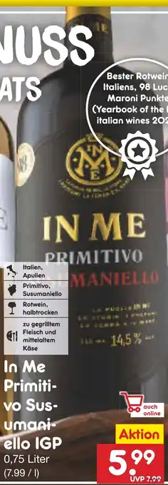 Netto City In Me Primitivo Susumani ello IGP 750ml Angebot