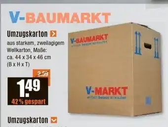 V Baumarkt Umzugskarton Angebot