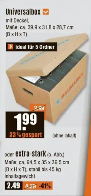 V Baumarkt Universalbox mit Deckel Angebot