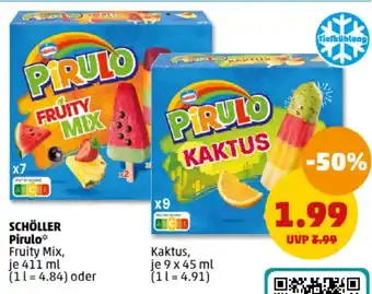 PENNY SCHÖLLER Pirulo Fruity Mix, 411 ml, Kaktus 9 x 45 ml Angebot