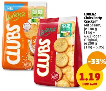 PENNY LORENZ Clubs Party Cracker 180 g oder Original 200 g Angebot