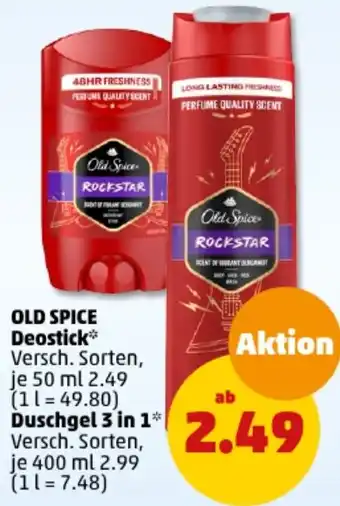 PENNY OLD SPICE Deostick 50 ml oder Duschgel 3 in 1 400 ml Angebot